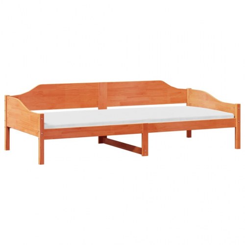 Sengeramme uden madras 90 x 190 cm i massivt fyrretræ - gyldenbrun