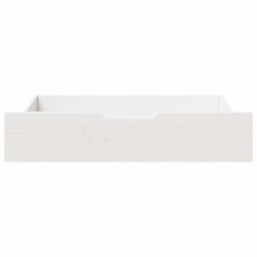Sengeskuffer 2 stk. 85x55x17 cm massivt fyrretræ hvid