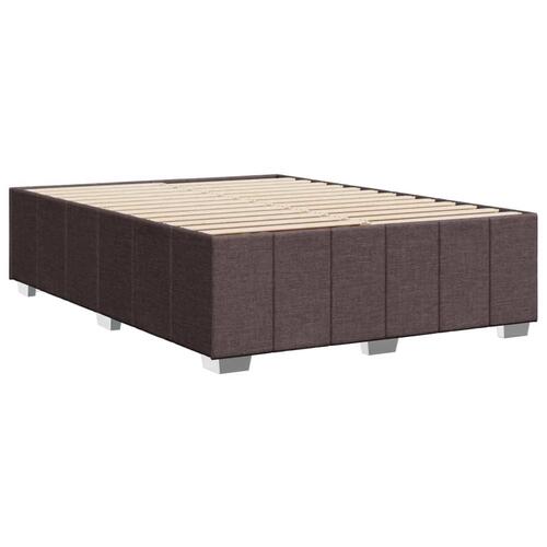 Sengeramme uden madras 140x190 cm stof mørkebrun