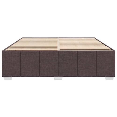 Sengeramme uden madras 200x200 cm stof mørkebrun