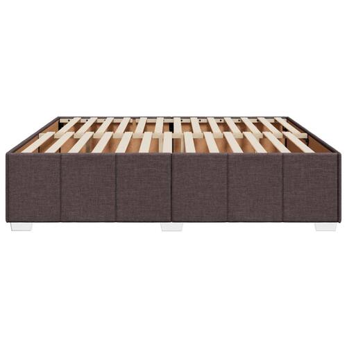Sengeramme uden madras 200x200 cm stof mørkebrun