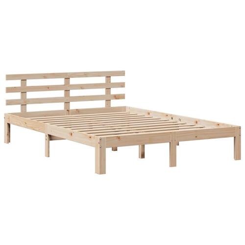 Sengeramme med skuffer 140x200 cm massivt fyrretræ