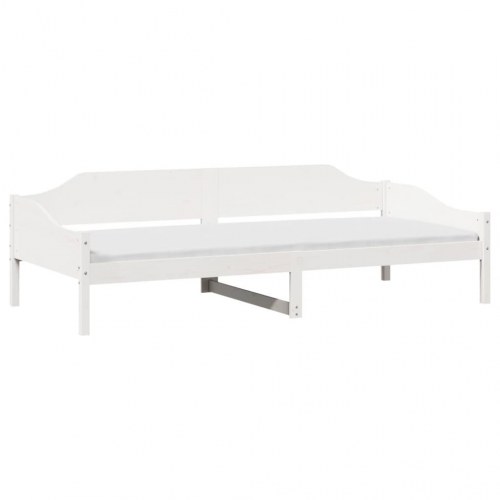 Sengeramme 90 x 190 cm i massivt fyrretræ - hvid