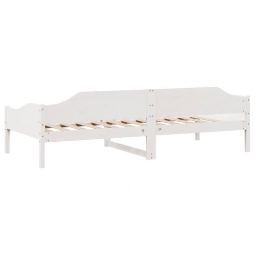 Sengeramme 90 x 190 cm i massivt fyrretræ - hvid