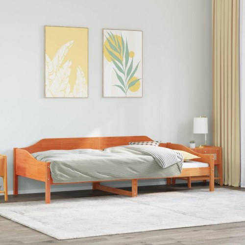 Sengeramme 80 x 200 cm i massivt fyrretræ - gyldenbrun