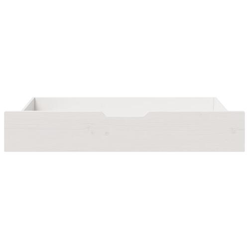 Sengeskuffer 2 stk. 90x55x16 cm massivt fyrretræ hvid