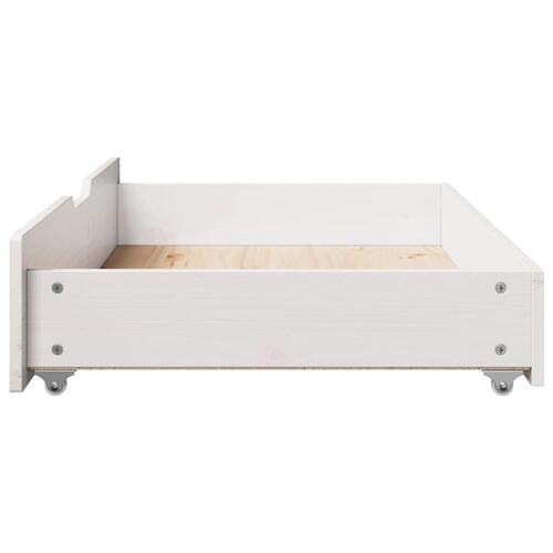 Sengeskuffer 2 stk. 90x55x16 cm massivt fyrretræ hvid