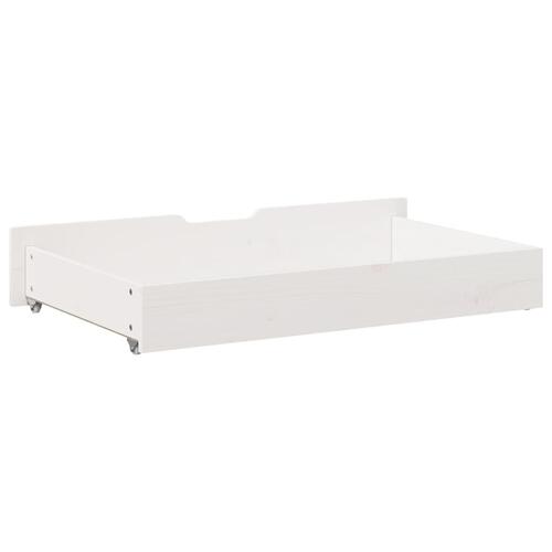 Sengeskuffer 2 stk. 90x55x16 cm massivt fyrretræ hvid