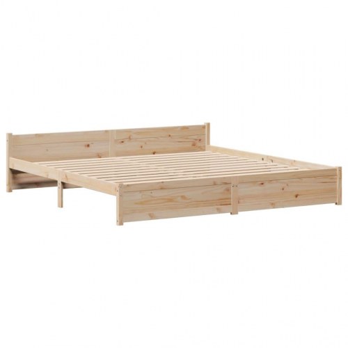 Sengeramme uden madras 160x200 cm massivt fyrretræ
