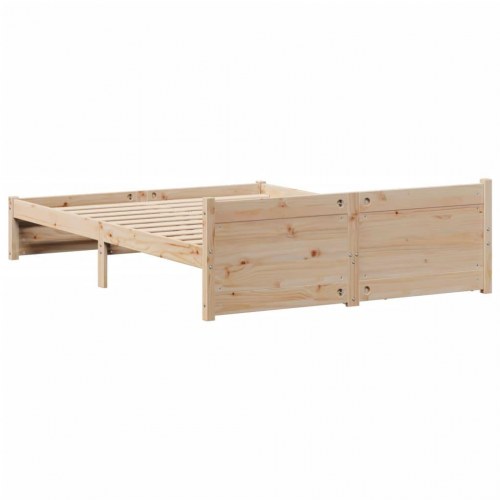Sengeramme uden madras 150x200 cm massivt fyrretræ