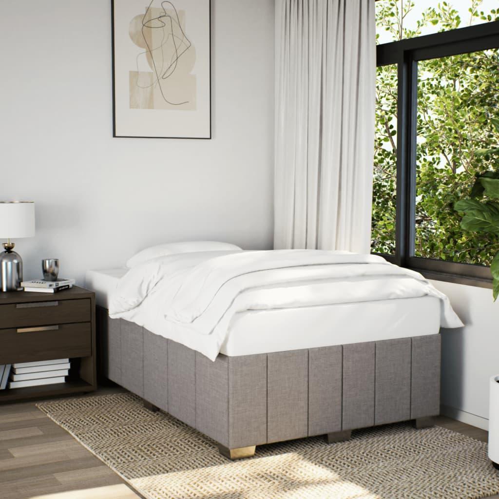 Sengeramme 120x200 cm i stof - taupe