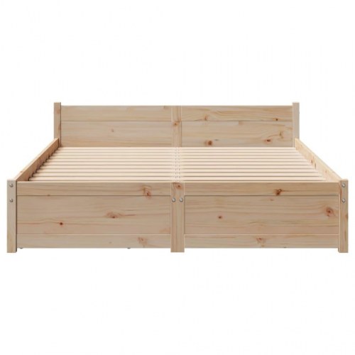Sengeramme uden madras 120x200 cm massivt fyrretræ