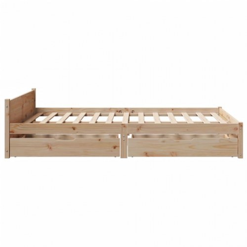 Sengeramme uden madras 120x200 cm massivt fyrretræ