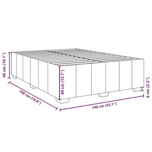 Sengeramme uden madras 140x190 cm stof sort
