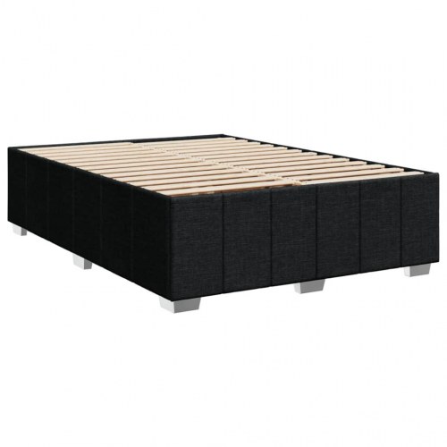 Sengeramme uden madras 140 x 200 cm stof - sort