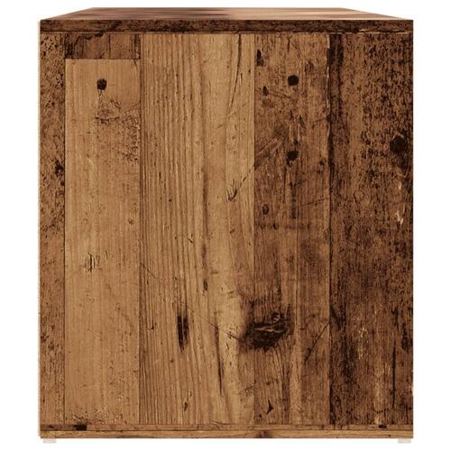 Hjørneskab 200x40x45 cm konstrueret træ gammelt trælook