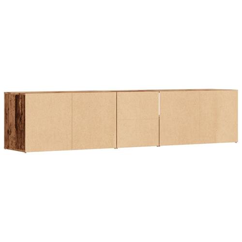 Hjørneskab 200x40x45 cm konstrueret træ gammelt trælook