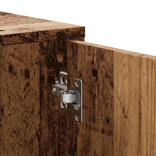 Hjørneskab 200x40x45 cm konstrueret træ gammelt trælook