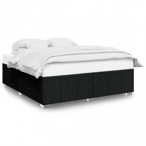 Sengeramme 200 x 200 cm i stof - sort