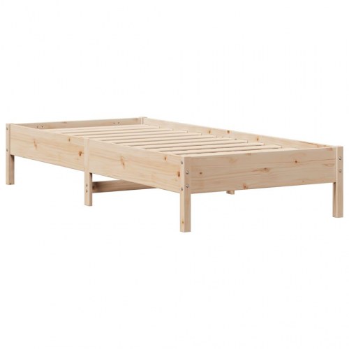 Sengeramme med opbevaringsskuffer 75x190 cm - massivt fyrretræ