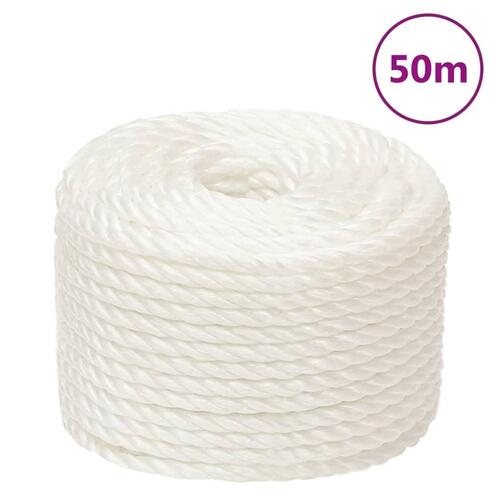 Arbejdsreb 24 mm 50 m polypropylen hvid