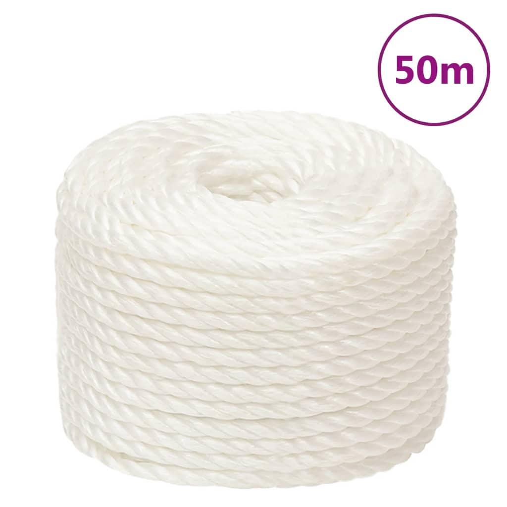 Arbejdsreb 24 mm 50 m polypropylen hvid