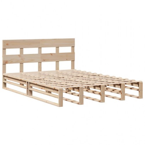 Sengeramme uden madras 140 x 190 cm i massivt fyrretræ