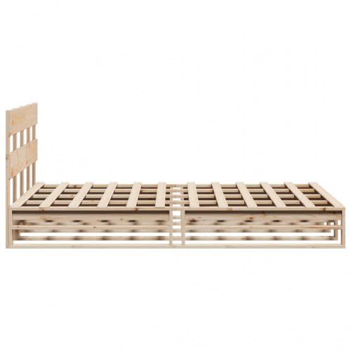 Sengeramme uden madras 140 x 190 cm i massivt fyrretræ