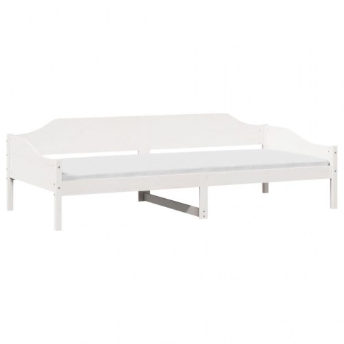 Sengeramme uden madras 90 x 200 cm i massivt fyrretræ - hvid
