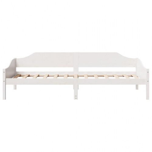 Sengeramme uden madras 90 x 200 cm i massivt fyrretræ - hvid