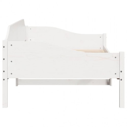 Sengeramme uden madras 90 x 200 cm i massivt fyrretræ - hvid