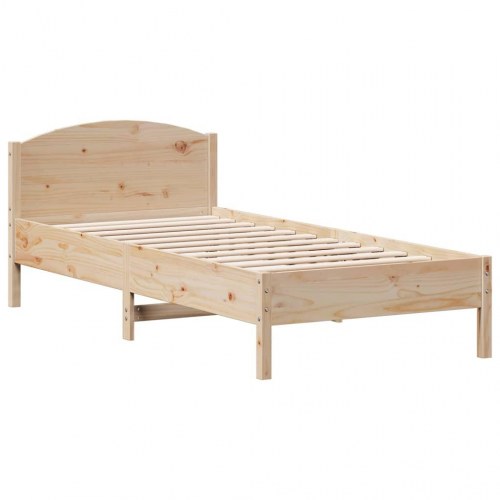 Sengeramme 75x190 cm i massivt fyrretræ med 2 skuffer