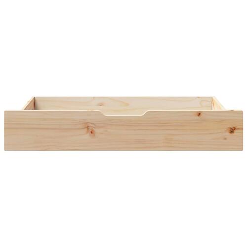 Sengeskuffer med hjul 2 stk. 95x55x16 cm massivt fyrretræ
