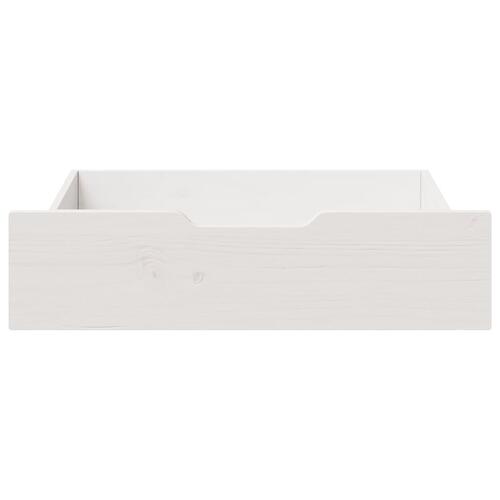 Sengeskuffer 2 stk. 65x55x16 cm massivt fyrretræ hvid