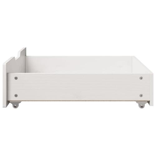 Sengeskuffer 2 stk. 65x55x16 cm massivt fyrretræ hvid
