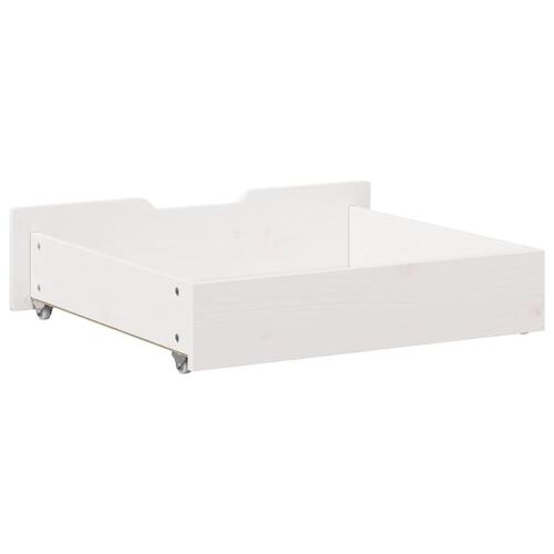 Sengeskuffer 2 stk. 65x55x16 cm massivt fyrretræ hvid