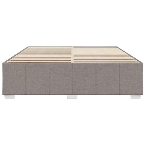 Sengeramme uden madras 200x200 cm stof gråbrun