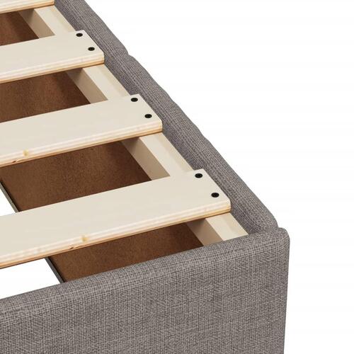 Sengeramme uden madras 200x200 cm stof gråbrun