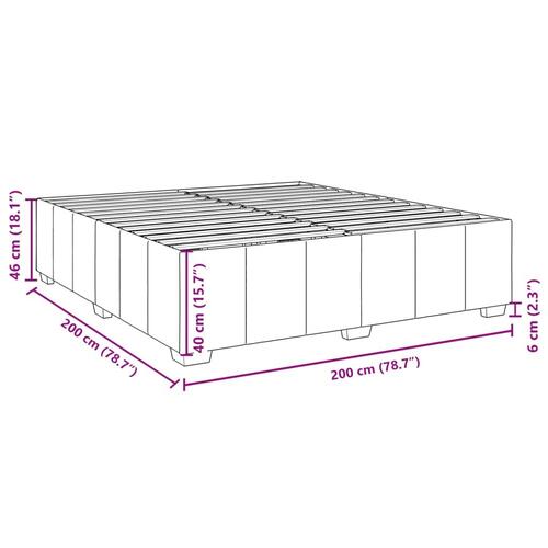 Sengeramme uden madras 200x200 cm stof gråbrun