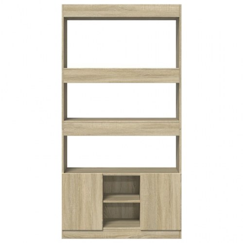 Reol med skab 92 x 33 x 180 cm - sonoma-eg
