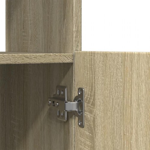 Reol med skab 92 x 33 x 180 cm - sonoma-eg
