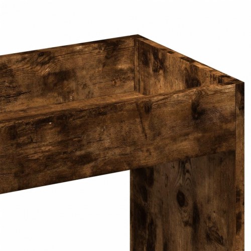 Reol med skab 92 x 33 x 180 cm - røget egetræ