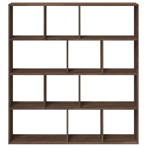 Bogreol 132x29x141,5 cm konstrueret træ brun egetræ