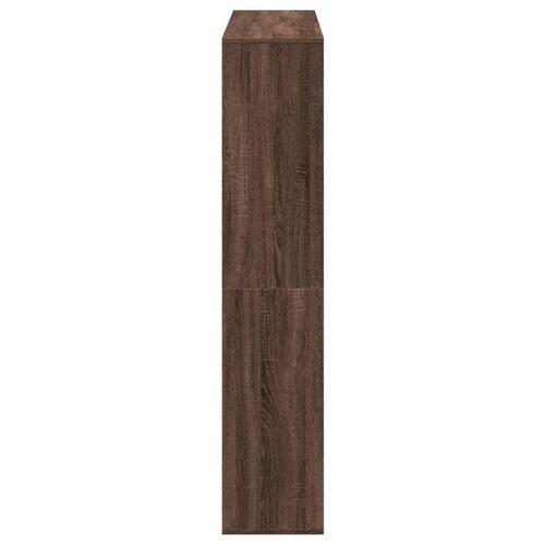 Bogreol 132x29x141,5 cm konstrueret træ brun egetræ