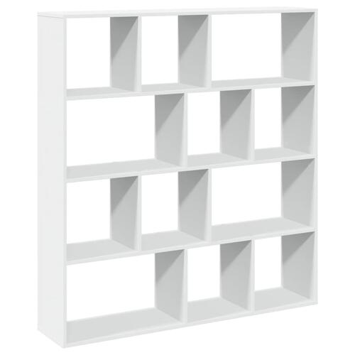Bogreol 132x29x141,5 cm konstrueret træ hvid