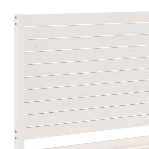Ekstra lang sengeramme 180×210 cm - massivt fyrretræ, hvid