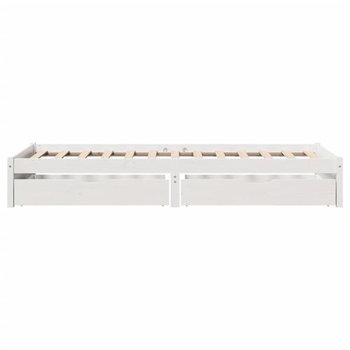 Sengeramme uden madras 90x190 cm massivt fyrretræ hvid
