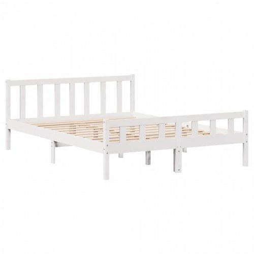Sengeramme med lamelbund og 2 skuffer 160 x 200 cm - hvid