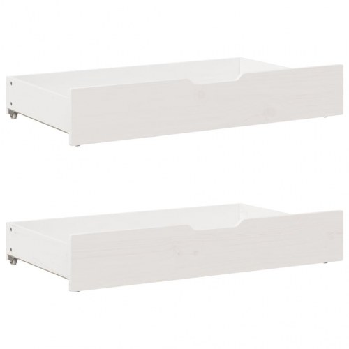 Sengeramme med lamelbund og 2 skuffer 160 x 200 cm - hvid