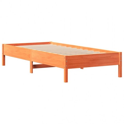 Sengeramme 100 x 200 cm med 2 skuffer - gyldenbrun